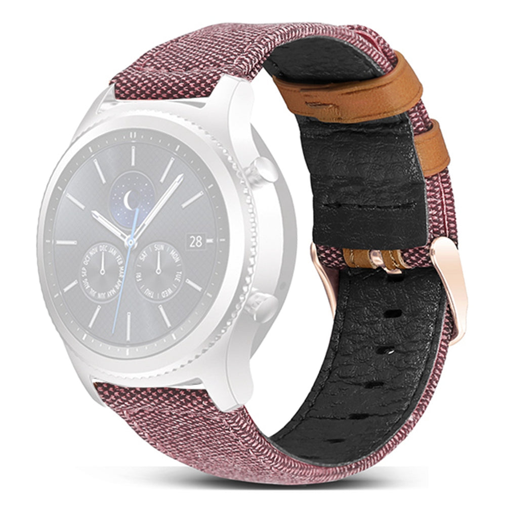 For Huawei Watch GT 3 Pro 43mm 46mm Watch GT 2 Pro 22mm Watch Strap Canvas Coated Genuine Leather Adjustable Wrist Band Replacement For Huawei Watch GT 3 Pro 43mm 46mm Watch GT 2 Pro 22mm Watch Strap Canvas Coated Genuine Leather Adjustable Wrist Band Replacement